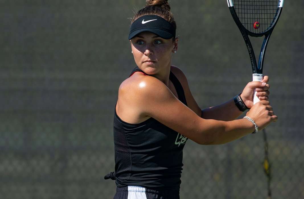Maria Genovese of Georgia Gwinnett Women's Tennis during play of the 2020 ITA Cup